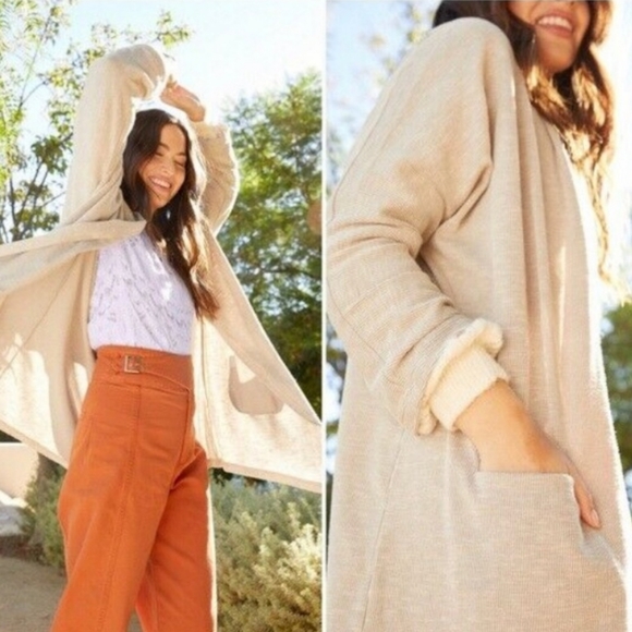 Antrophologie DONNI Relaxed Ribbed Coat Cardigan One size - Picture 6 of 13